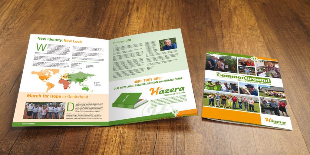 Bifold white template paper on wood texture